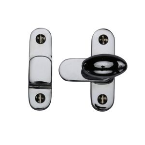 Heritage Brass Cabinet Hook & Plate Showcase Fastener, Polished Chrome