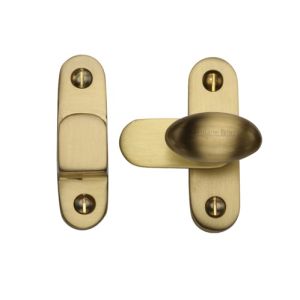 Heritage Brass Cabinet Hook & Plate Showcase Fastener, Satin Brass