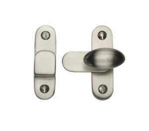 Heritage Brass Cabinet Hook & Plate Showcase Fastener, Satin Nickel