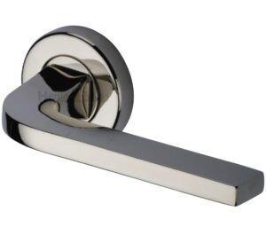Heritage Brass Bellagio' Polished Nickel Door Handles On Round Rose  (sold in pairs)