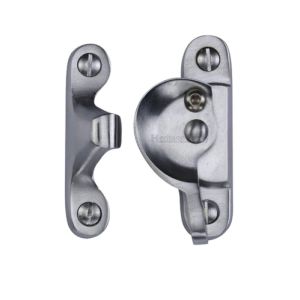 Heritage Brass Fitch Pattern Sash Fastener (66mm x 17mm), Satin Chrome