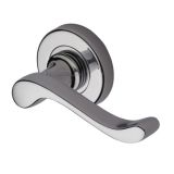 Heritage Brass Bedford Polished Chrome Door Handles On Round Rose  (sold in pairs)