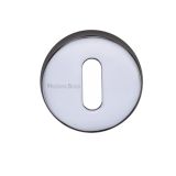 Heritage Brass Standard Key Escutcheon, Polished Chrome