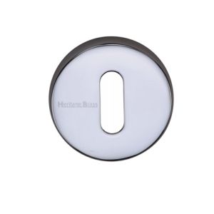 Heritage Brass Standard Key Escutcheon, Polished Chrome