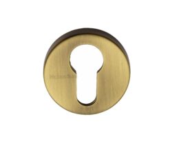 Heritage Brass Euro Profile Key Escutcheon, Antique Brass -