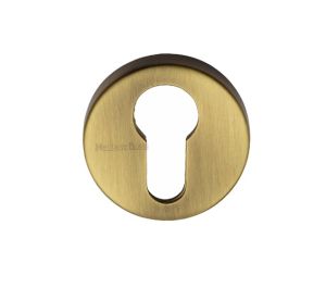 Heritage Brass Euro Profile Key Escutcheon, Antique Brass -