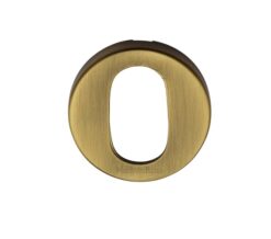 Heritage Brass Oval Key Escutcheon, Antique Brass -