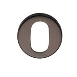 Heritage Brass Oval Key Escutcheon, Matt Bronze -
