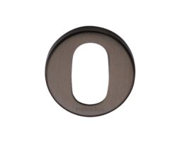 Heritage Brass Oval Key Escutcheon, Matt Bronze -