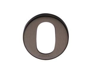 Heritage Brass Oval Key Escutcheon, Matt Bronze -