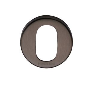 Heritage Brass Oval Key Escutcheon, Matt Bronze