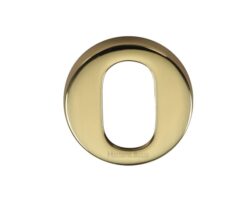 Heritage Brass Oval Key Escutcheon, Polished Brass -