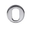 Heritage Brass Oval Key Escutcheon, Polished Chrome