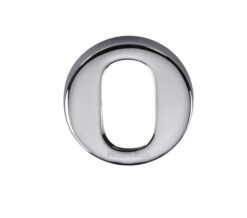 Heritage Brass Oval Key Escutcheon, Polished Chrome -