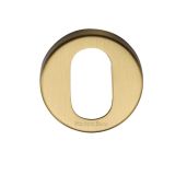 Heritage Brass Oval Key Escutcheon, Satin Brass -