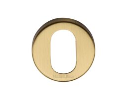 Heritage Brass Oval Key Escutcheon, Satin Brass -