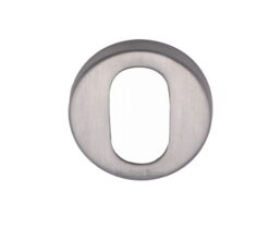 Heritage Brass Oval Key Escutcheon, Satin Chrome -