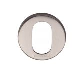 Heritage Brass Oval Key Escutcheon, Satin Nickel