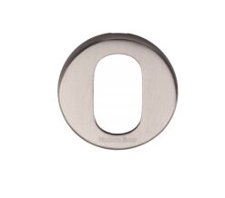Heritage Brass Oval Key Escutcheon, Satin Nickel -