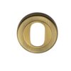 Heritage Brass Oval Profile Key Escutcheon, Antique Brass
