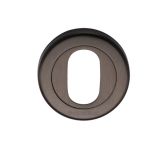 Heritage Brass Oval Profile Key Escutcheon, Matt Bronze -