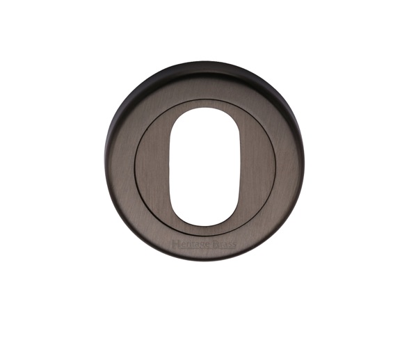 Heritage Brass Oval Profile Key Escutcheon, Matt Bronze –