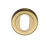 Heritage Brass Oval Profile Key Escutcheon, Satin Brass -