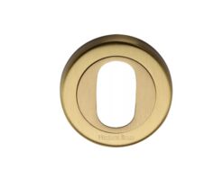 Heritage Brass Oval Profile Key Escutcheon, Satin Brass -