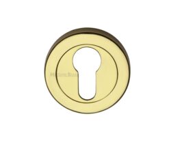 Heritage Brass Euro Profile Key Escutcheon, Polished Brass -