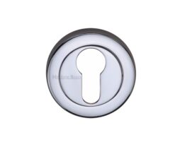Heritage Brass Euro Profile Key Escutcheon, Polished Chrome -