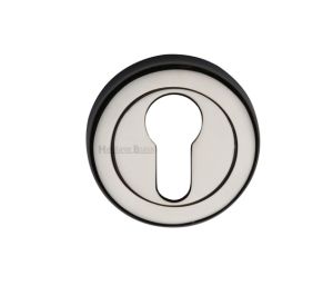 Heritage Brass Euro Profile Key Escutcheon, Polished Nickel -