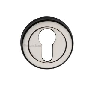 Heritage Brass Euro Profile Key Escutcheon, Polished Nickel