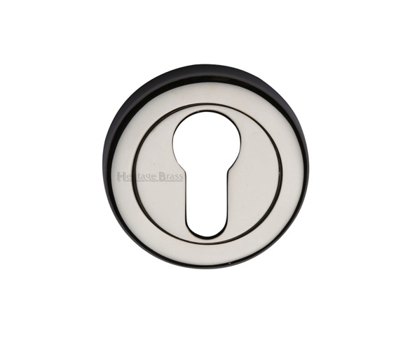 Heritage Brass Euro Profile Key Escutcheon, Polished Nickel –