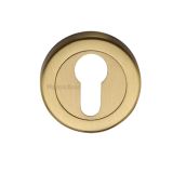 Heritage Brass Euro Profile Key Escutcheon, Satin Brass -