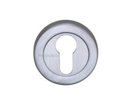 Heritage Brass Euro Profile Key Escutcheon, Satin Chrome -