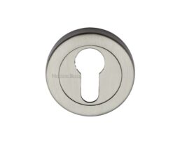 Heritage Brass Euro Profile Key Escutcheon, Satin Nickel -