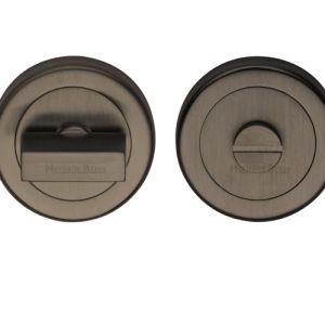 Heritage Brass Round 53mm Diameter Turn & Release, Matt Bronze