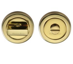 Heritage Brass Round 53mm Diameter Turn & Release, Polished Brass -