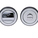 Heritage Brass Round 53mm Diameter Turn & Release, Polished Chrome