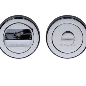 Heritage Brass Round 53mm Diameter Turn & Release, Polished Chrome