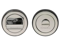 Heritage Brass Round 53mm Diameter Turn & Release, Polished Nickel