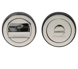 Heritage Brass Round 53mm Diameter Turn & Release, Polished Nickel -
