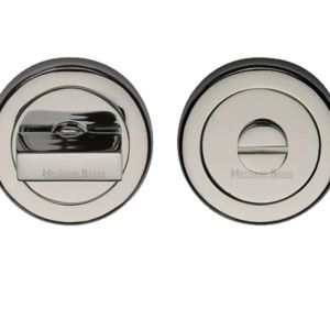 Heritage Brass Round 53mm Diameter Turn & Release, Polished Nickel