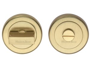 Heritage Brass Round 53mm Diameter Turn & Release, Satin Brass -
