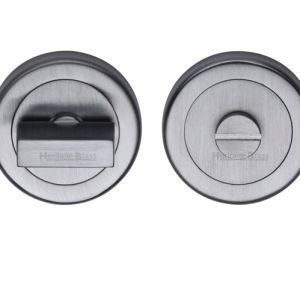 Heritage Brass Round 53mm Diameter Turn & Release, Satin Chrome