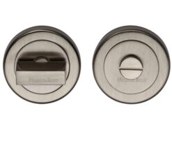 Heritage Brass Round 53mm Diameter Turn & Release, Satin Nickel