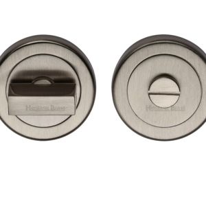 Heritage Brass Round 53mm Diameter Turn & Release, Satin Nickel