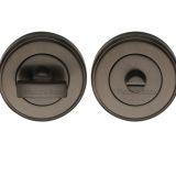 Heritage Brass Round 50mm Diameter Turn & Release, Matt Bronze