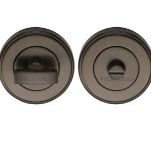 Heritage Brass Round 50mm Diameter Turn & Release, Matt Bronze