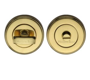 Heritage Brass Round 50mm Diameter Turn & Release, Polished Brass